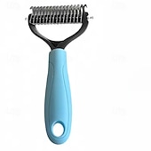 abordables Cuidado del cabello-2 peines profesionales nuevos para eliminar el pelo de gatos, cepillos para el aseo de perros, herramientas para la muda de pelo de cachorros, peines para recortar el pelaje de mascotas