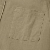 voordelige Klassiek-Voor heren Overhemd Linnen overhemd Zomer overhemd Strand Kleding Overhemd met bandkraag Overhemd met knopen Effen Kleur Casual Vakantie Zwart Wit Blozend Roze Oranje Korte mouw Mandarijn Kraag Zomer