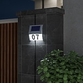 billiga Außenwandleuchten-1PC Solar Outdoor Wall Light for Courtyard Garden Fence Household and Garden Number Light