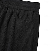 abordables pantalones casuales-Hombre Pantalones Pantalones de Pana Pantalones anchos Pantalones casuales Cintura elástica Pierna recta Color sólido Comodidad Dispersor de humedad Longitud total Casual Diario Exterior Moda Ropa de