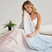 cheap Cooling Bedding-Cooling Blanket Summer Comforter Ice Silk Cool Quilt Lightweight Silky Soft Air Conditioning Blanket Breathable Reversible Gradient Summer Quilt for Hot Sleepers Bedroom
