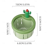 economico Stoccaggio cucina-4/6 pezzi filtro di scarico per lavello da cucina a forma di cactus, cestello di svuotamento automatico a pressione, filtro raccogli-rifiuti da cucina, rete filtrante per lavello a forma di cactus