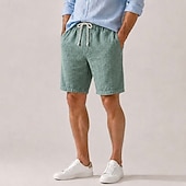 preiswerte Klassiker-Herren-Shorts aus 100 % Leinen – knielange, lässige Sommershorts