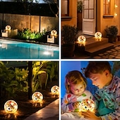 abordables 250e anniversaire des lumières-2 Pièces 2 W Lumières solaires LED Lumières de Chemin &amp; Lanternes Lumières de Sculpture &amp; Paysage Multifonction Alimenté par énergie solaire Mignon Blanc Chaud 3.7 V Éclairage Extérieur Cour Jardin 20
