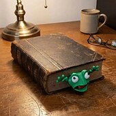 olcso Szobrok-vicces 3D béka könyvjelző, aranyos zöld állatos oldaljelölő, kreatív olvasási ajándék gyerekeknek és felnőtteknek, könyvkedvelőknek, egyedi könyvjelzők könyvmoly diákoknak