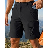 cheap Bottoms-Men's Outdoor Shorts Cargo Shorts Hiking Shorts Combat Shorts Summer Spring Autumn / Fall Outdoor Regular Fit Waterproof Quick Dry Lightweight Breathable Shorts Zippers Pocket Dark Grey Khaki Camping
