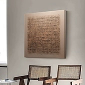 billiga Wabi Sabi-Mintura Handmade Textured Grid Oil Paintings On Canvas Wall Art Decoration Modern Abstract Pictures For Home Hotel Decor Rolled Frameless Unstretched Painting