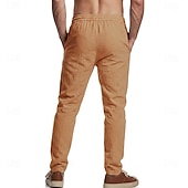 abordables Fondos-Medieval Renacimiento Pantalones Vikingo Tejido con 95% de mezcla de lino Plano Disfraz Hombre Víspera de Todos los Santos Carnaval Rendimiento LARP Feria Ren Adulto Pantalones