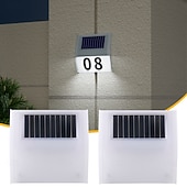 billiga Außenwandleuchten-1PC Solar Outdoor Wall Light for Courtyard Garden Fence Household and Garden Number Light