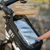 baratos Evento e suprimentos de festa-Bolsa para bicicleta com compartimento para celular de 7 polegadas, impermeável, para quadro frontal, compatível com telas sensíveis ao toque, ideal para mountain bike e bicicletas de estrada. Feita