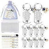 cheap Graduation-36pcs/12sets 2026 Graduation Keychain, Zinc Alloy Cap Certificate Pendant with Appreciation Cards And Gauze Bags, Graduation Present for Classmates, Best Friends, University, or High School Students
