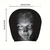  Conjunto de 2/4 capas engraçadas e assustadoras para encosto de cabeça de carro, com design de rosto horripilante. Ideal para pegadinhas nos bancos dianteiros, Halloween ou como presente de