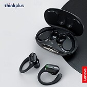 halpa TWS Todelliset langattomat kuulokkeet-Lenovo ThinkPlus langattomat urheilunappikuulokkeet, Bluetooth 5.3 -kuulokkeet korvakoukuilla, TWS-kuulokkeet LED-digitaalisella akkunäytöllä, sisäänrakennettu mikrofoni, hikoilunkestävät