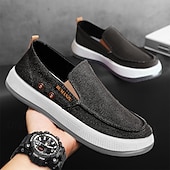 preiswerte Slipper Schuhe-Herren-Slipper aus Canvas, leichte Freizeitschuhe für Alltag, Reisen, Büro und Wochenendoutfits