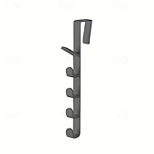 baratos Arrumação e Organização-Cabideiro de porta para roupas, organizador de plástico para pendurar roupas na porta, com barra para pendurar bolsas, ideal para quarto e banheiro. &amp;Prateleira para porta de armário