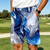 abordables Pantalones Cortos Impresos-Hombre Geométrico Mármol Arte abstracto Bermudas Pantalones cortos casuales Shorts de golf Media cintura Informal de negocios Trabajo Golf vacaciones en la playa Pantalones cortos de frente plano con