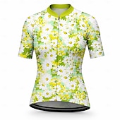 economico Maglie da donna-Per donna Maglia da Ciclismo Floreale Manica Corta Bicicletta Maglia Top con 3 tasche posteriori Protezione solare Resistente ai Raggi UV Asciugatura Rapida Strisce Riflettenti Gli sport Rosa Blu