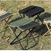  Banqueta dobrável tipo mochila, banqueta dobrável portátil com bolsa de transporte, assento compacto para uso externo para adultos com alça de ombro, suporta até 136 kg (300 lbs) para camping, pesca,