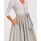 levne Ženy-Oktoberfest Šaty Dámské šaty Služka Bavorský němčina Mnichov Louky Dámské Párty Pivní festival Tradiční Styl Tkanina Bez halenky (80 cm)