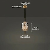 abordables Éclairages pour îlot-Lustre en métal et cristal gypsophile, suspension LED design globe, luminaire suspendu de style nordique luxueux et moderne, barre lumineuse créative pour chambre, chevet ou bureau.