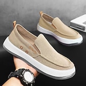 preiswerte Slipper Schuhe-Herren-Slipper aus Canvas, leichte Freizeitschuhe für Alltag, Reisen, Büro und Wochenendoutfits