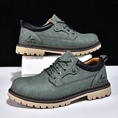 baratos Sapatos Casuais com Cadarço-Tênis masculino branco casual de couro com cadarço, leve e confortável para caminhadas, calçado resistente e elegante para uso diário, viagens, deslocamentos e passeios de fim de semana.