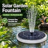 baratos Luzes Subaquáticas-Luzes solares para fonte de água externas à prova d'água, 17 cm, fonte flutuante RGB com mudança de cor, bomba de água movida a energia solar para banho de pássaros, lago, jardim, piscina, pátio e