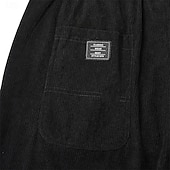 abordables pantalones casuales-Hombre Pantalones Pantalones de Pana Pantalones anchos Pantalones casuales Cintura elástica Pierna recta Color sólido Comodidad Dispersor de humedad Longitud total Casual Diario Exterior Moda Ropa de