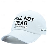  „Still Not Dead“-Baseballkappe für Herren, verstellbare Kappe mit dem Aufdruck „Hard to Kill“, humorvolle Vintage-Dad-Cap, lässige Outdoor-Sportkappe, robuste Baseballkappe im Retro-Stil für Herren
