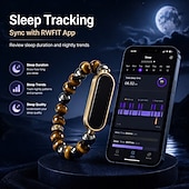 levne Chytré hodinky-Elegantní chytrý náramek pro ženy, fitness tracker ve stylu šperků s perleťově bílým korálkovým designem, stylový tracker aktivit pro každodenní pohodu, módní chytrý náramek s šperky, dárek pro ni