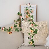 preiswerte Solar Lichterketten-Lichterkette mit Schmetterlings-, Lilien- und Efeumotiven, für drinnen und draußen, geeignet für Wohnzimmer, Schlafzimmer, Terrasse, Garten, Hochzeiten und Partys, batterie-, kabel- oder