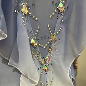 cheap Figure Skating Dresses-Figure Skating Dress Women's Girls' Ice Skating Dress Sky Blue High Elasticity Training Competition Skating Wear Classic Crystal / Rhinestone Long Sleeve Ice Skating Figure Skating