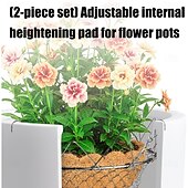 baratos recipientes de plantas-Suporte ajustável para vasos grandes, feito em aço inoxidável resistente à ferrugem, tamanho universal de 30 a 45 cm (12 a 18 polegadas), eleva as plantas para reduzir o uso de terra, ideal para