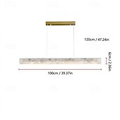 economico Design della linea-Lampadario a sospensione a led classico in marmo da 100 cm, oro, luce interna, sala da pranzo, per soggiorno