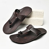 billiga Inneskor och flip-flops till herrar-Herrsandaler med brun tå, mjuka, lätta och bekväma sommarskor för strandresor, kustnära fritid och varma väderförhållanden
