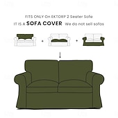 preiswerte Sofabezug-2-Sitzer-Sofabezug für Ektorp, Ersatzbezug für Sofas, Überzug aus glänzendem Samt, Sofaschutz, waschbarer Möbelbezug für das Wohnzimmer