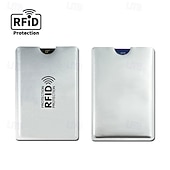 abordables Porte-cartes RFID-Lot de 100 pochettes anti-RFID, protège-cartes de crédit ou pochettes pour passeport, protection contre le vol d'identité en voyage, porte-cartes fin et coloré pour portefeuille, protection antivol