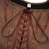 tanie Najfatalniejszy-Retro / vintage Średniowieczne Renesansowa Gorset Gorset na biust Pirat Ranger Rolnik Wiązanie Łódeczka Strój na bal maskowy Damskie Fantasy Halloween Karnawał Targi Renesansu LARP Dla dorosłych