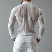 economico Camicie casual eleganti da uomo-Per uomo Camicia Camicia casual Camicia con Bottoni Camicia Jacquard Bianco Manica Lunga Semplice Colletto a Camicia Casuale Quotidiano Allacciato Abbigliamento Elegante Moda Moderno Casual