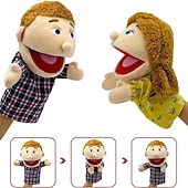 cheap Party Supplies-6pcs Family Hand Puppets Set, Soft Plush Human Puppets with Movable Mouths, Grandpa Grandma Dad Mom Son Daughter Puppets for Preschool Early Teaching, Role Play Storytelling for Toddlers Kids