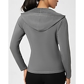 cheap Women's Shirt-Women's Solid Colored Workout Shirt Tennis Sports Jacket Long Sleeve Zipper Pocket Quick Dry Lightweight Moisture Wicking Breathable Tennis Golf Pickleball Hooded Jacket Black Pink Navy Blue Tennis