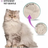 baratos Cuidados com o Cabelo-Pente desembaraçador para pelos de animais de estimação, com lâminas longas e seguras para cães e gatos, ideal para desembaraçar pelos emaranhados ou com nós na pelagem interna.