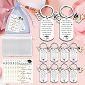 cheap Graduation-36pcs/12sets 2026 Graduation Keychain, Zinc Alloy Cap Certificate Pendant with Appreciation Cards And Gauze Bags, Graduation Present for Classmates, Best Friends, University, or High School Students