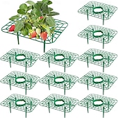 cheap Plant Care Accessories-10 Pcs Strawberry Plant Support Frames, Square Growing Racks and Stands, Keep Strawberry Fruits Clean and Elevated, Ideal for Garden Beds, Balcony, Greenhouse, Patio, or Indoor Planting, Easy Assembly