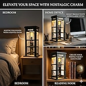cheap Decorative Lights-Vintage Phone Booth Ambient Lamp, Retro Classic Design Warm LED Light, Phone Booth Lamp for Bedroom, Home Office, Study &amp; Bar Decor