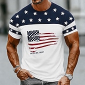  Maglietta grafica della bandiera americana patriottica del 250° anniversario degli uomini 1776 2026 a maniche corte collo rotondo top estivo per la strada