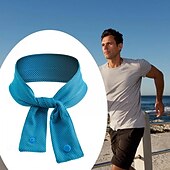 cheap Heating &amp; Cooling-Reusable Cooling Ice Scarf Ice Scarf with A Natural Cool Feeling Sweat-wiping Towel Outdoor Ice Belt Sports Headscarf Cooling Cold Towel Outdoor Running Cycling Bandana