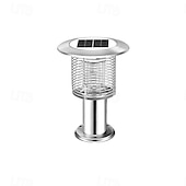 abordables Lampe anti-insectes-Piège à moustiques solaire d'extérieur en acier inoxydable, résistant aux insectes volants et étanche, idéal pour la terrasse, le jardin ou la cour.