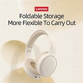 cheap TWS True Wireless Headphones-Lenovo Noise Cancelling Headphones Over Ear, Hi-Fi Stereo Wireless Bluetooth Headset, Foldable &amp; Comfortable Design with Built-in Mic for Travel, Home Office, PC, Smartphone