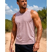 cheap Running Tee &amp; Tank Tops-Men's Solid Colored Workout Tank Top Running Tank Top Gym Tank Top Summer Spring Sleeveless Quick Dry Lightweight Moisture Wicking Breathable Gym Workout Running Walking Jogging Fitness Blue White